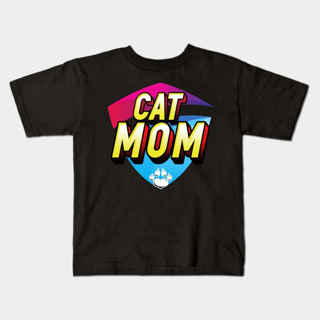 Cat Mom Cat Mother Best Cat Mom Ever Kids T-Shirt by Barts Arts